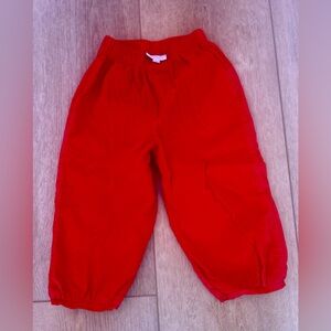 Little English Cherry Red Corduroy Pants